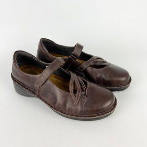 Naot Womens Primrose Mary Jane Loafers Brown Leather Comfort Flats EU 38 US 7